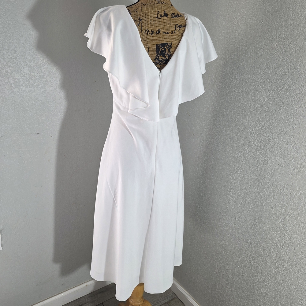 Adrianna Papell White Midi Dress - Picture 2 of 5